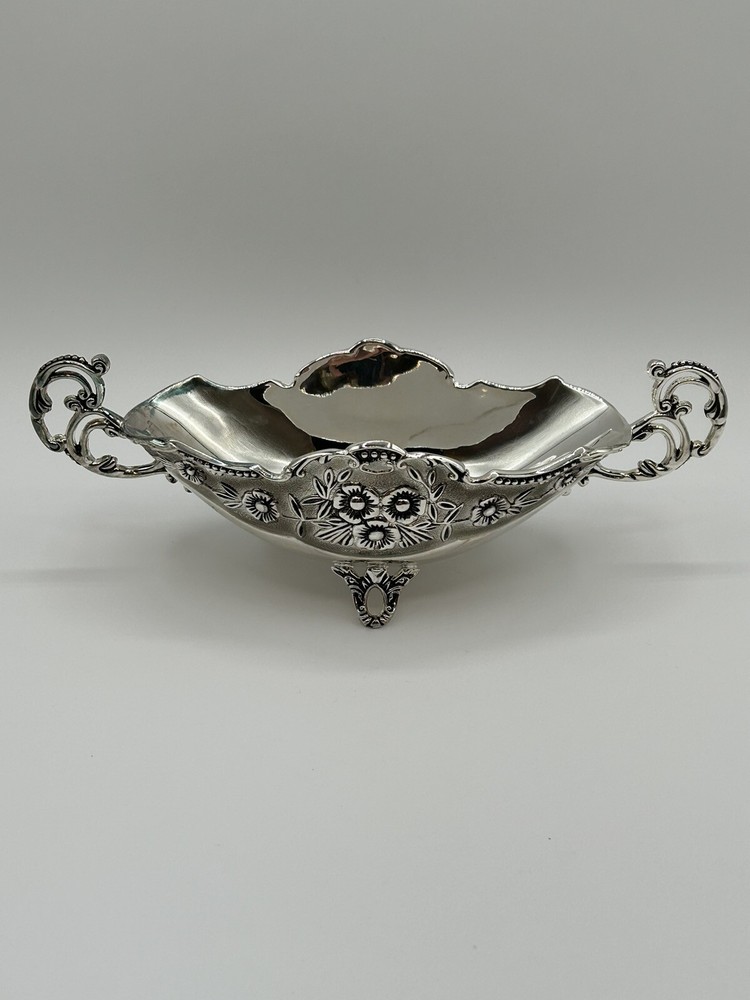 Vintage Godinger Silver Art Co. Tri-footed Snack/Nut/Candy Dish - Silver Plate