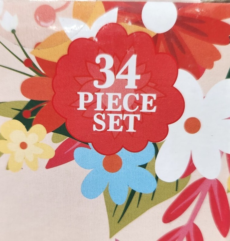 34 Piece Cookie Baking Set Cookie Press 12 Decor Discs Gift Boxes Frosting Tips
