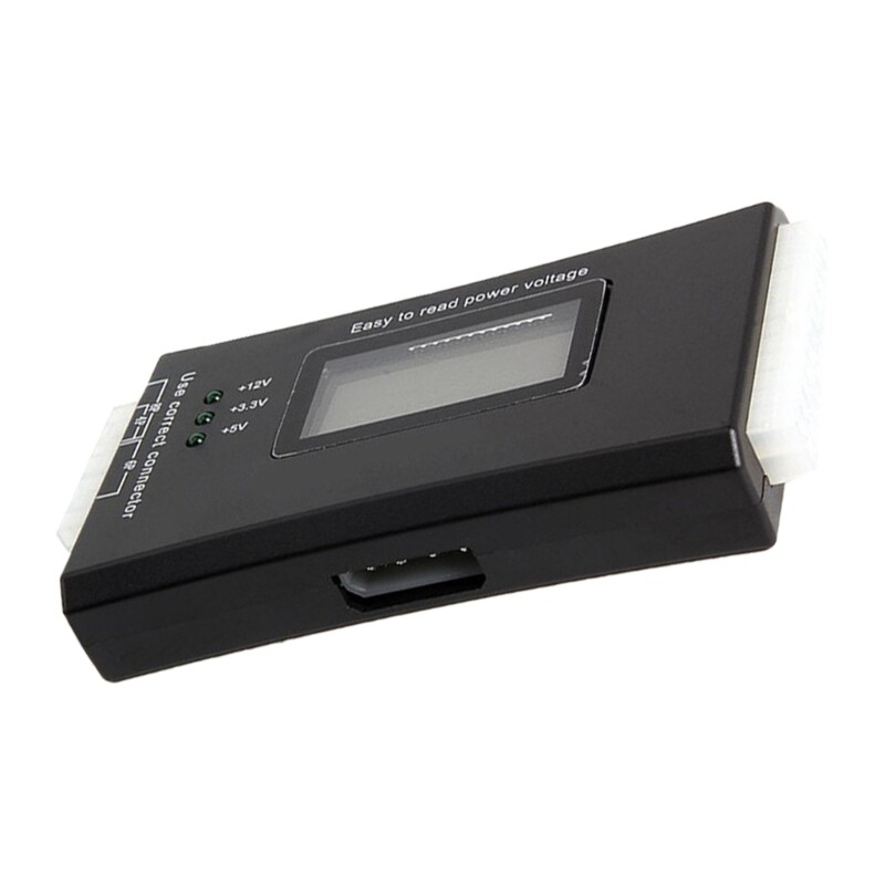 Power Supply Voltage Tester LCD Display Power Supply Checker For Computer
