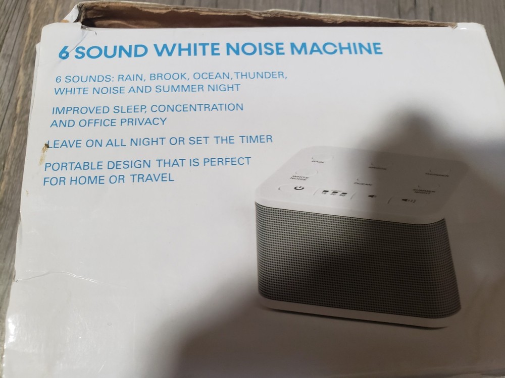 WHITE NOISE MACHINE 6 SOUNDS MODEL: BRRC107 SLEEP BETER
