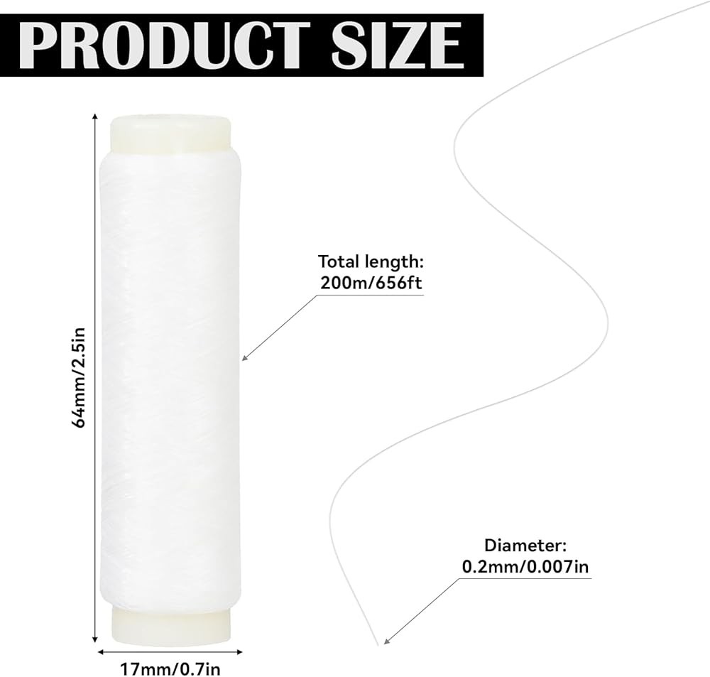 Fishing Thread, Invisible Fishing Bait Elastic Thread Clear Fishing String