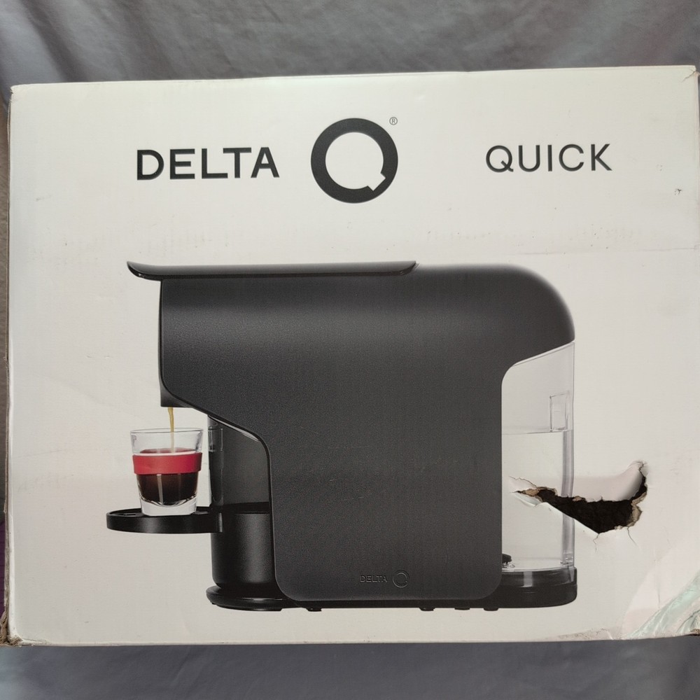 Delta Q Quick Espresso Machine Compact Capsule Coffee Maker Anthracite - Pods On