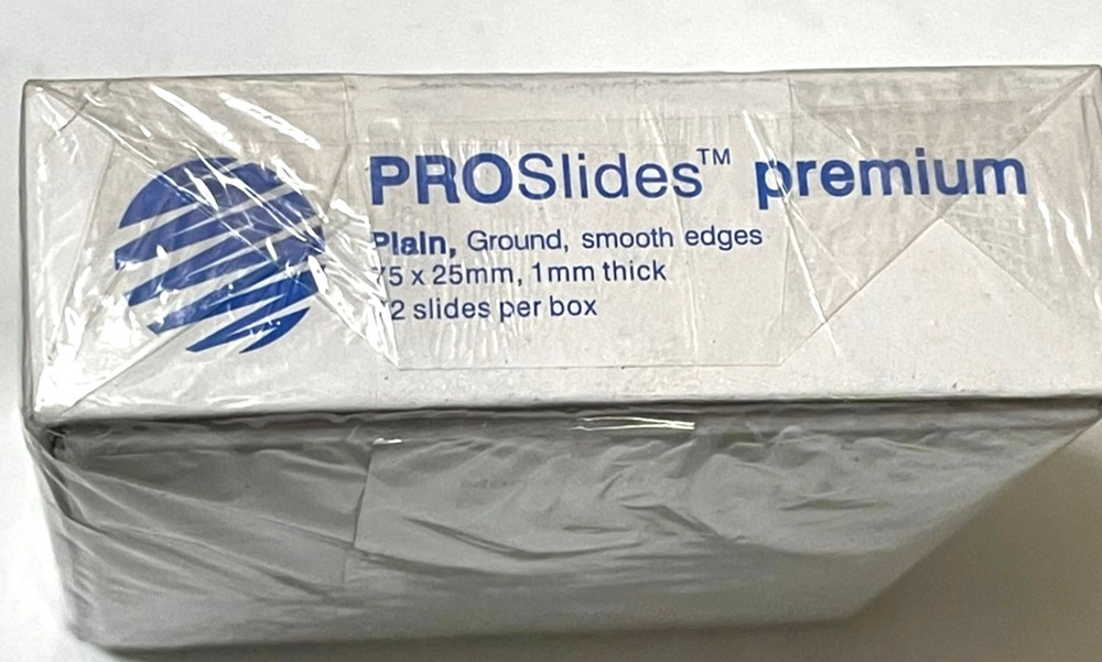 Microscope Slides, Premium Glass, Plain, 25 x 75 x 1 mm, Ground Edges