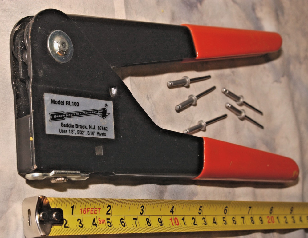 USED Arrow Rivet Tool E-Z Pull Model RL100 for 1/8" 5/32" 3/16" Pop Rivets