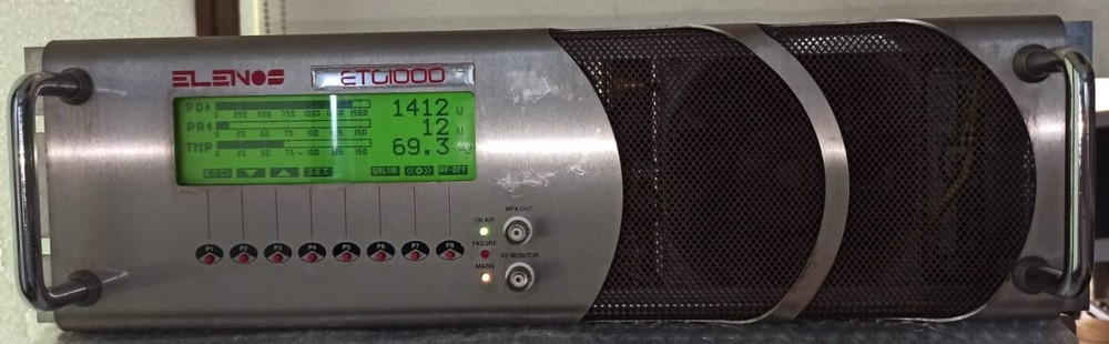 Broadcast Professional Transmitter FM Elenos ETG 1400 watt II Series 88-108 Mhz
