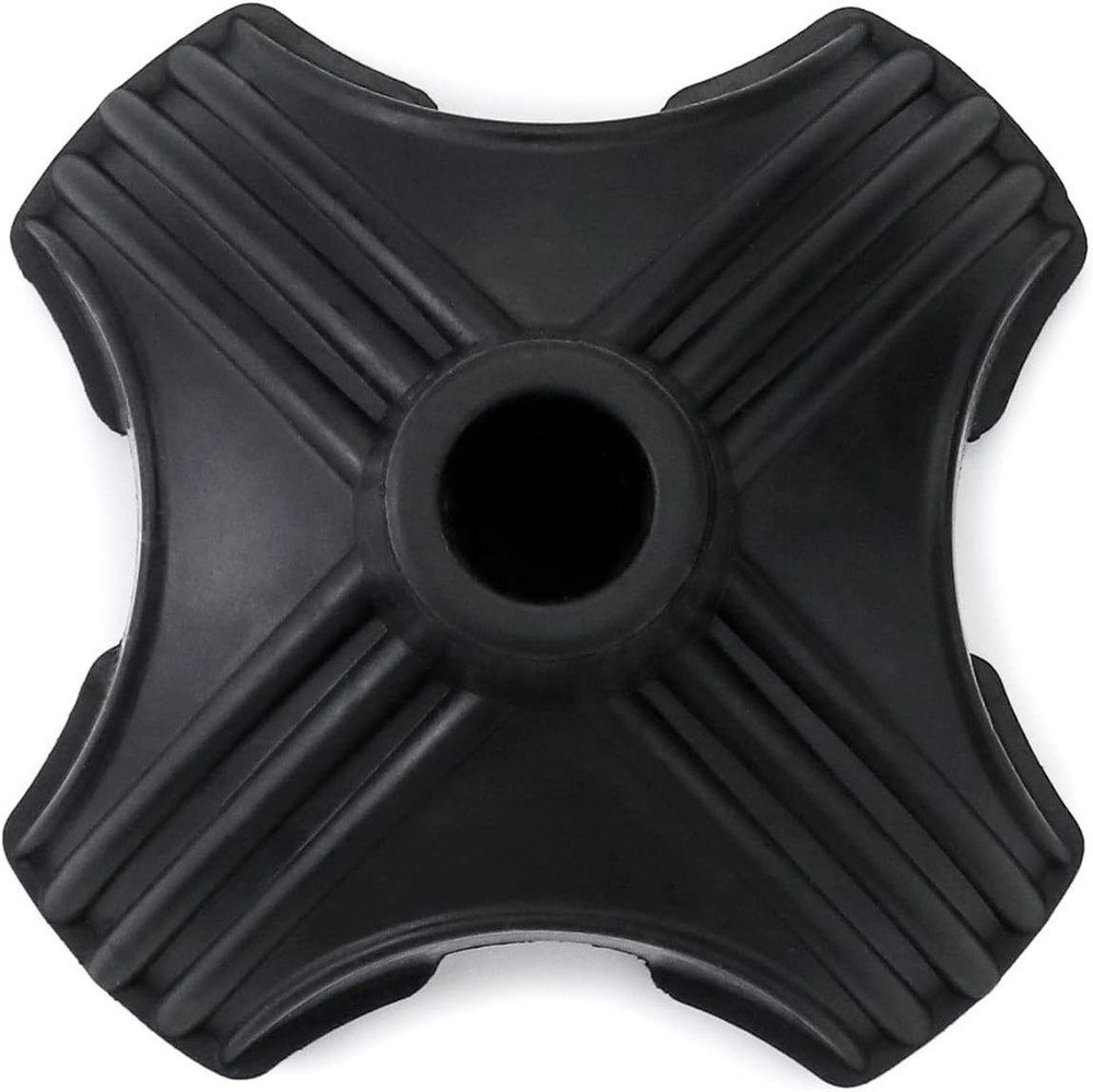 Rubber Quad Cane Tip - Stabilizing Self-Standing Foot Pad for Walking Canes