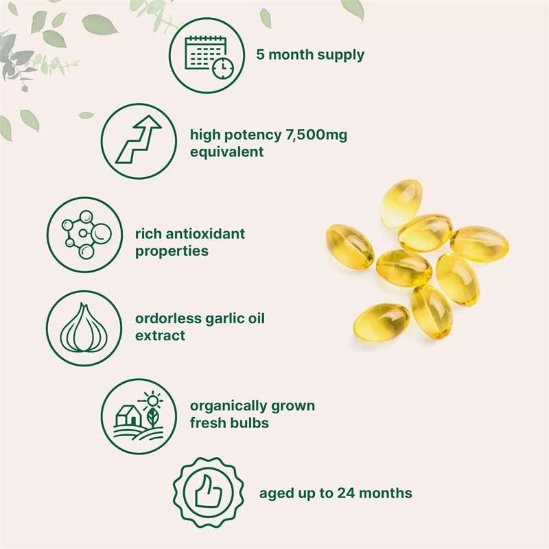 Elare Aged Garlic Extract, 300 Softgels, 7500mg Odorless Heart & Immune USA Hot