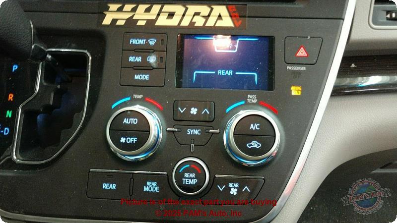 Used A/C Selector Switch fits: 2017 Toyota Sienna automatic temperature control