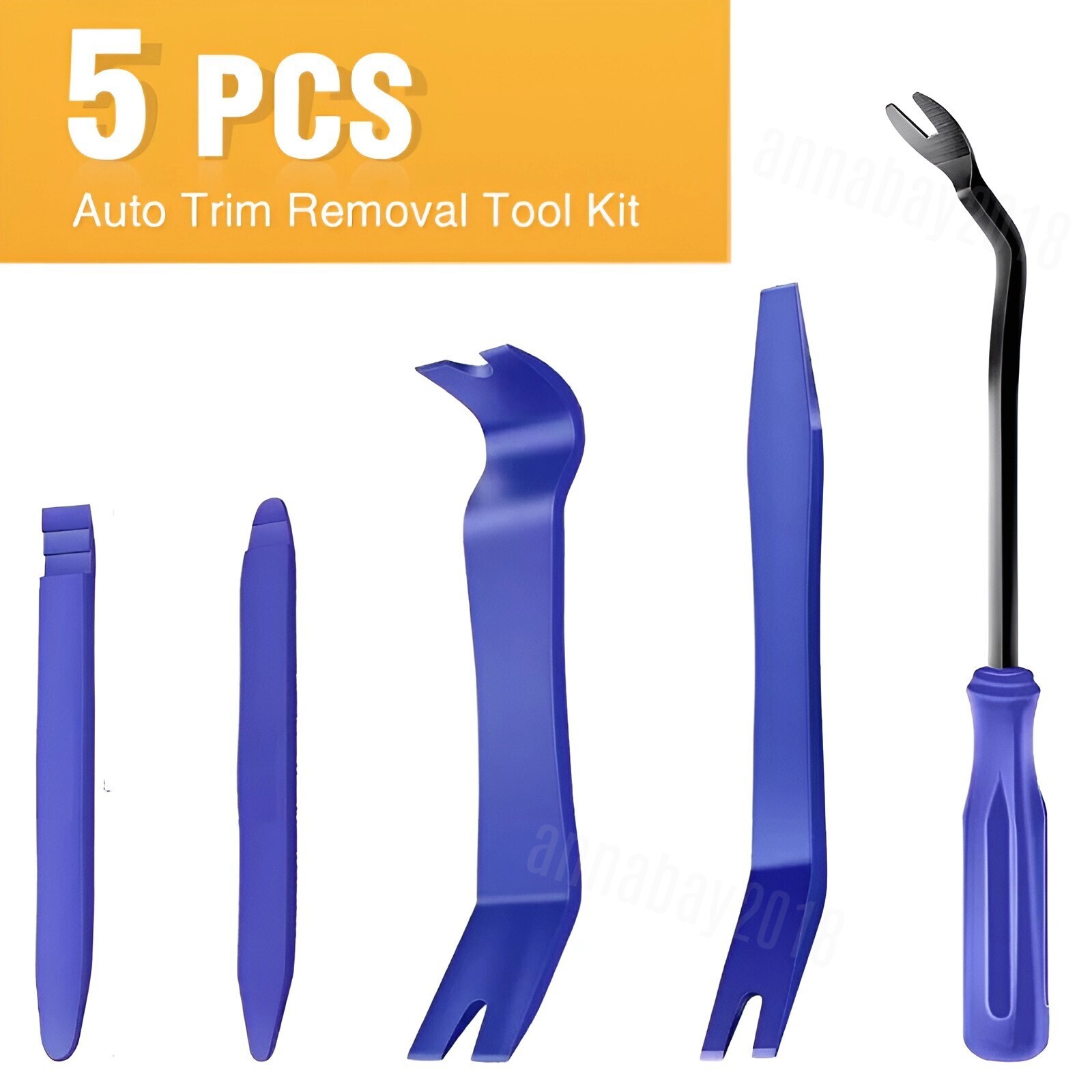 5xBule Plastic Trim Removal Pry Tool Fit Car Radio Panel Door Dash Clip Fastener