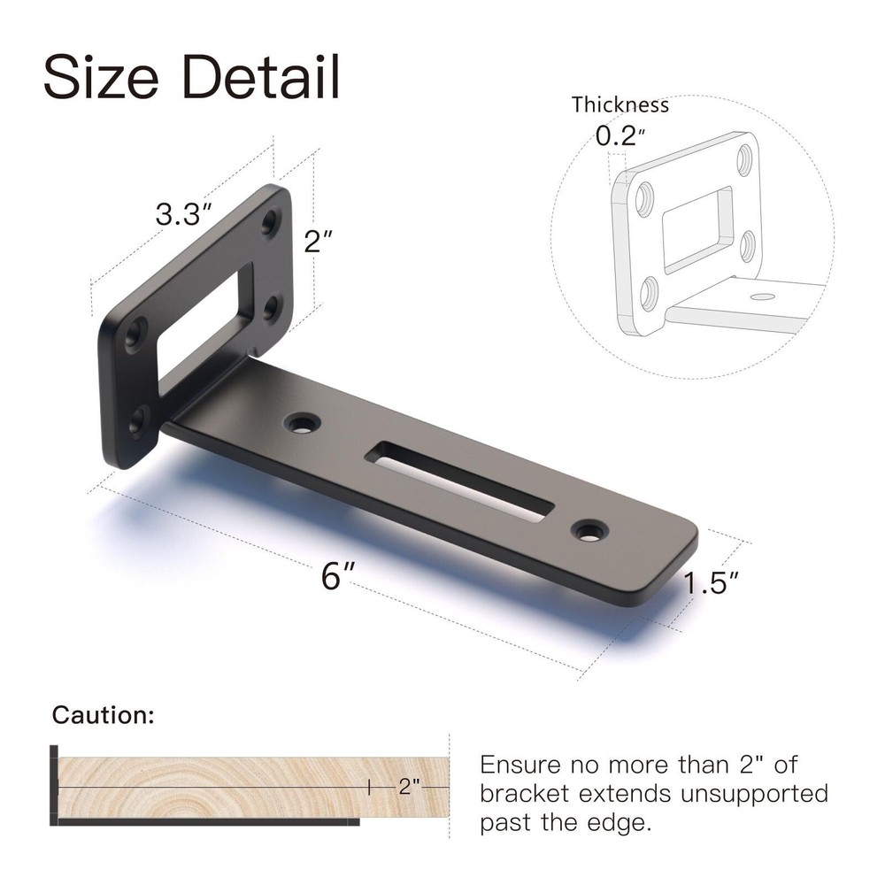 Shelf Brackets 6 Inch 6 Pack Innovation Design Openwork Floating T Shelf Brac...