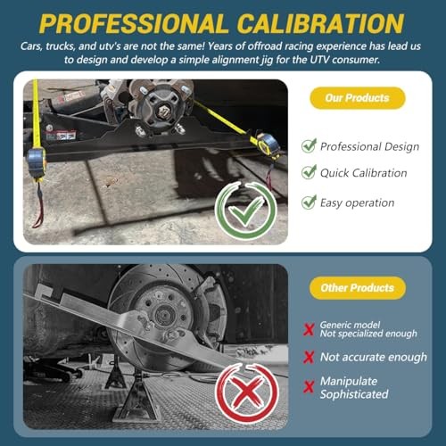 2Pcs Toe Alignment Tool Plates,Stainless Steel Wheel Alignment Tool Toe BLACK
