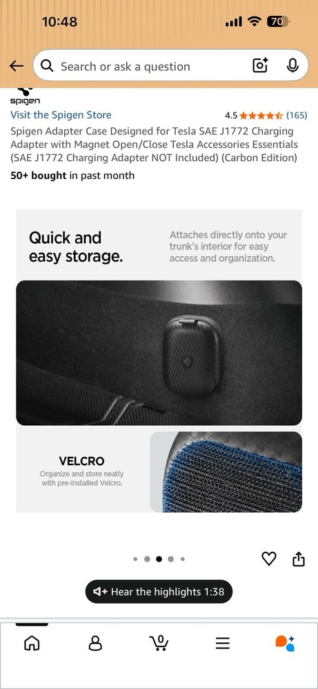 For Tesla | Spigen TO251 Charging Adapter Case