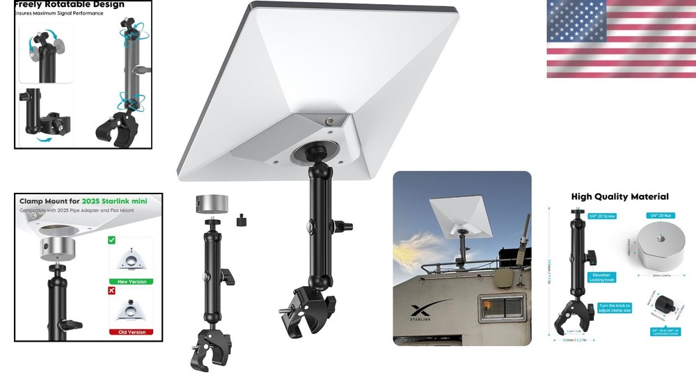 Adjustable Clamp for Starlink Mini