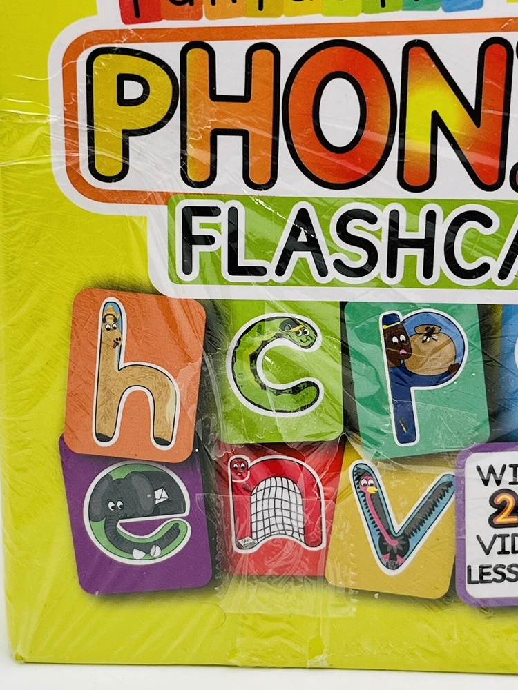 Phonics Flashcards w/ Interactive Video Lessons Children Educational Reading NEW