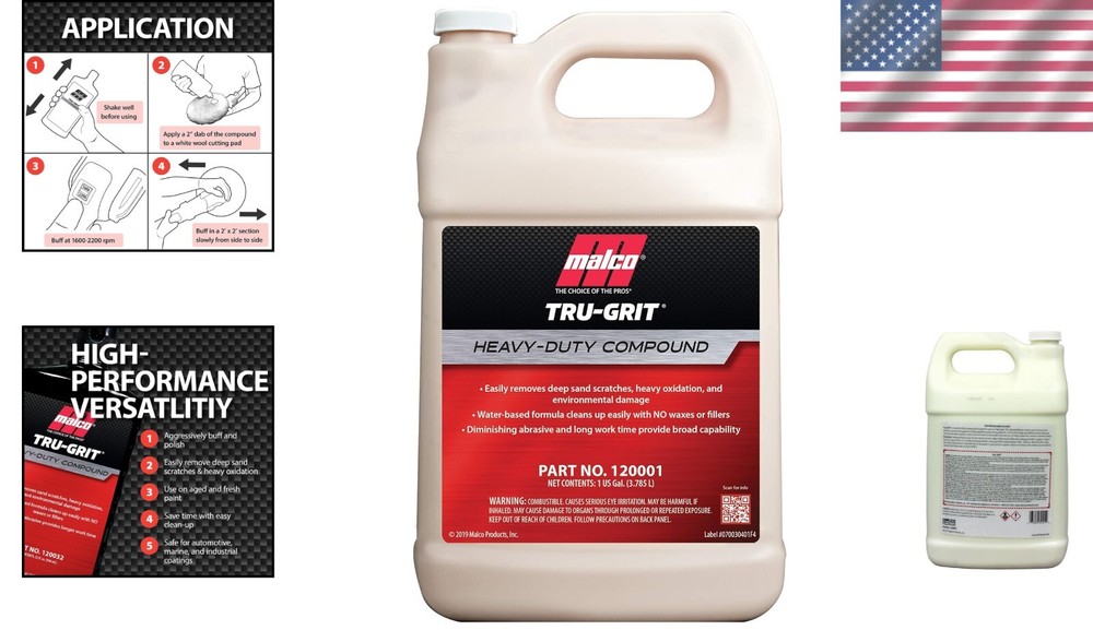 1 Gallon Tru Grit Paint Correction Compound - Ultimate Deep Scratch Remover