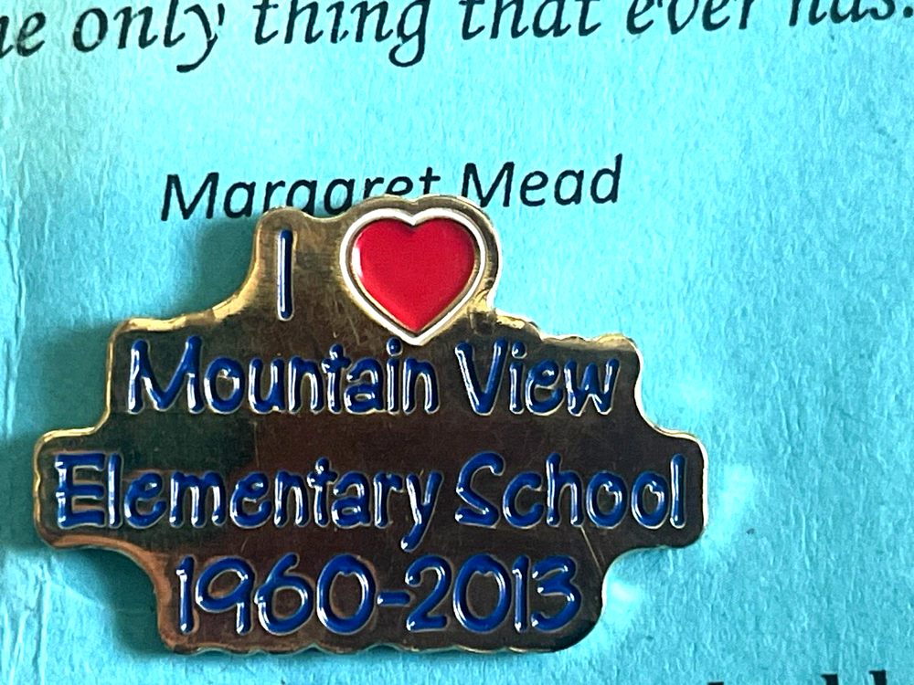 I Love mountain view Elementary School District Lapel Pin. #B