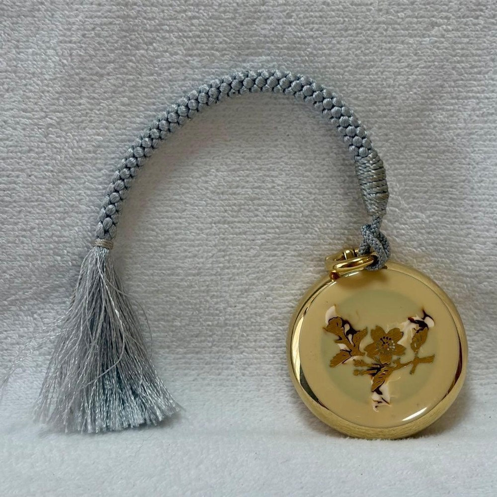 AUREOLE Pocket Watch Japanese Kimono Design Gold-Tone