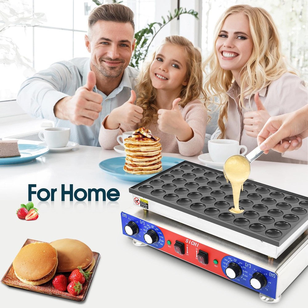Mini Pancake Maker - 50Pcs Mini Dutch Pancake Maker With Nonstick and Quick H...