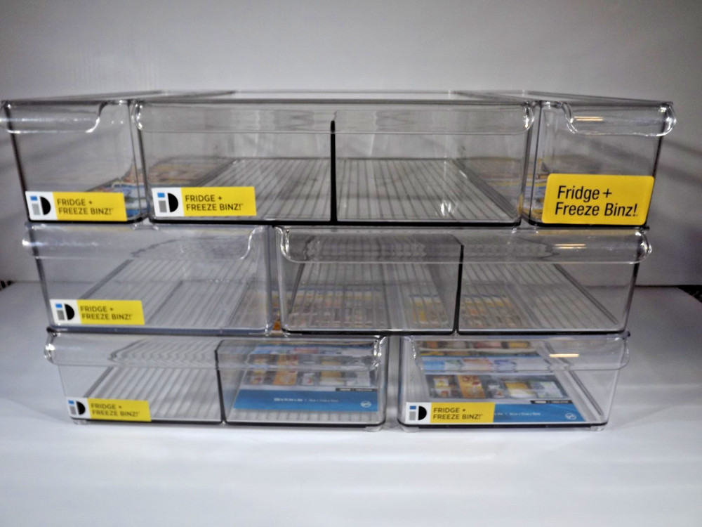 Fridge Freezer Bin - InterDesign - 4" x 14.5" x 4" - Storage - Clear