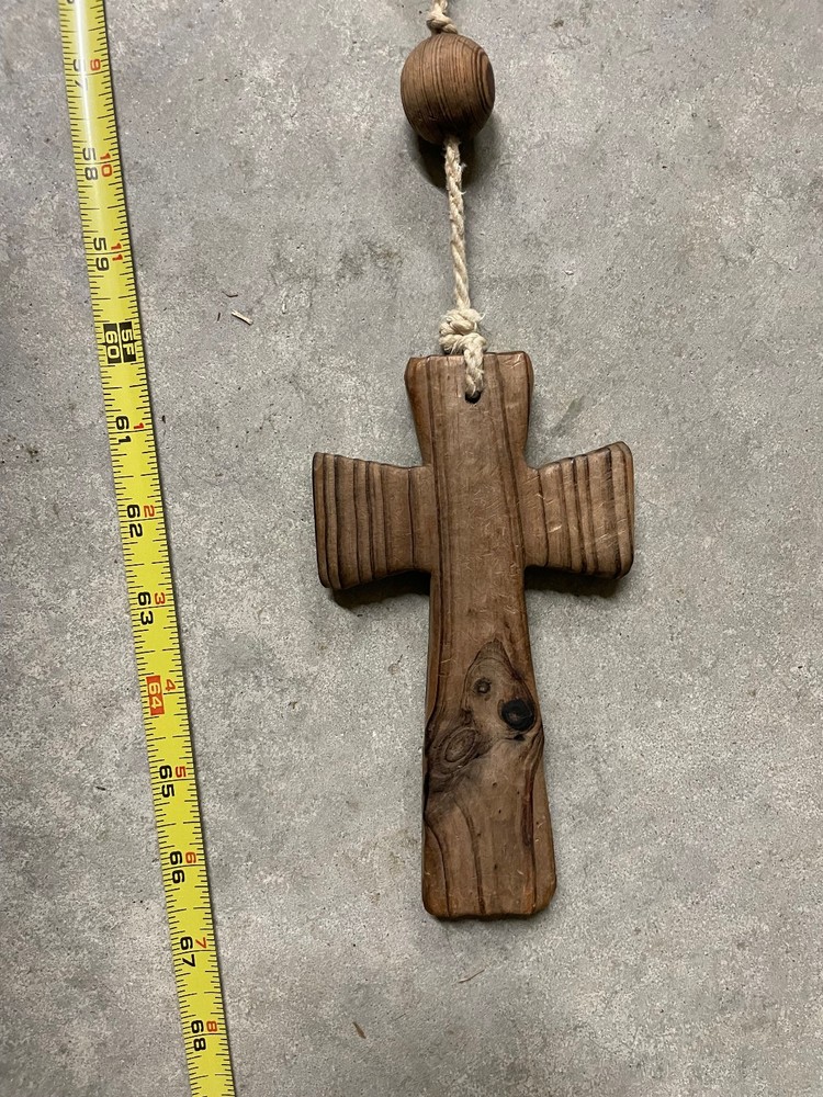 Large 67" Wooden Rosary Beads Home Decor