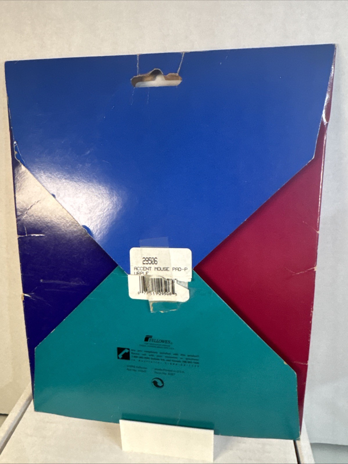OG Vintage 1996 Fellowes USA Mouse Pad Trademark Accents Purple PreY2K New in Bo