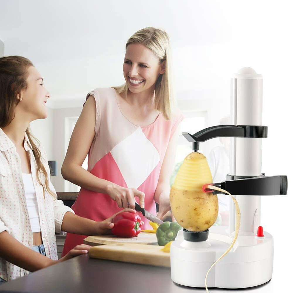 Automatic Peeling Machine For Fruit Apple Potato Peeler Corer Cutter Slicer US