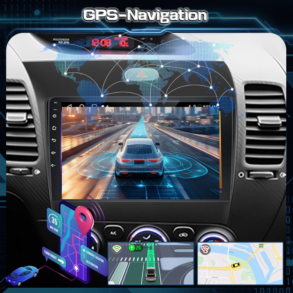 For 2014-2018 Kia Forte Apple CarPlay Android 16.0 Car Stereo Radio GPS Navi RDS