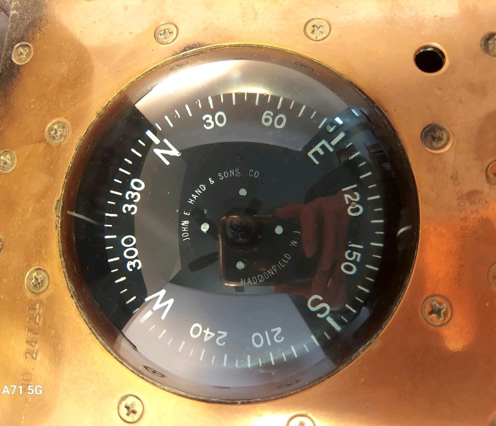 John E. Hand & Sons Co. Copper Ship Compass Model 24721
