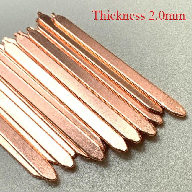 2pcs Copper Flat Heat Pipe for Cooling Laptop CPU GPU Heatsink  Thickness 2.0mm