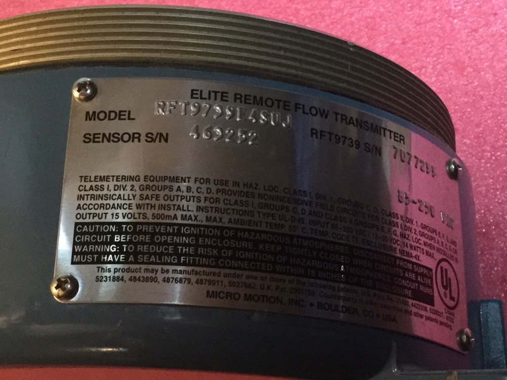 Micromotion RFT9739E4SUJ Elite Remote Flow Transmitter Base