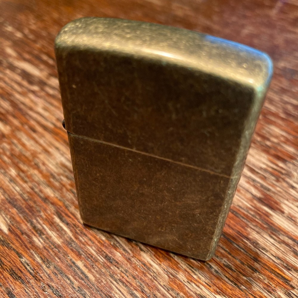 Genuine Zippo antique brass windproof Lighter CASE ONLY No Insert/Box