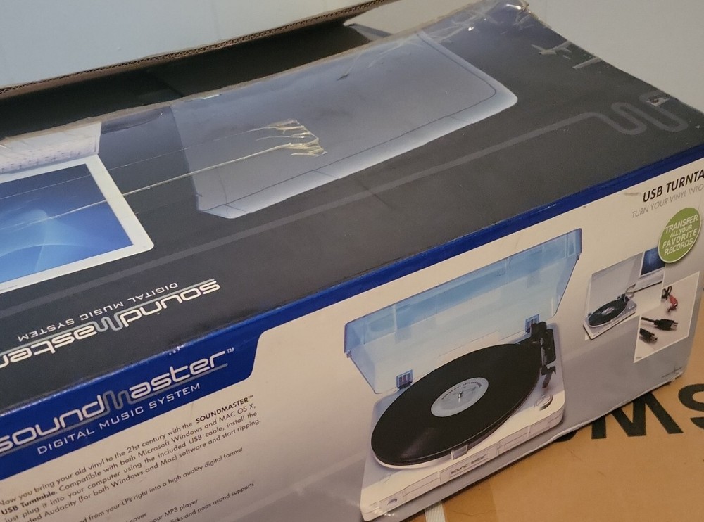 SOUNDMASTER DIGITAL MUSIC SYSTEM USB RECORDABLE TURNTABLE VINYL