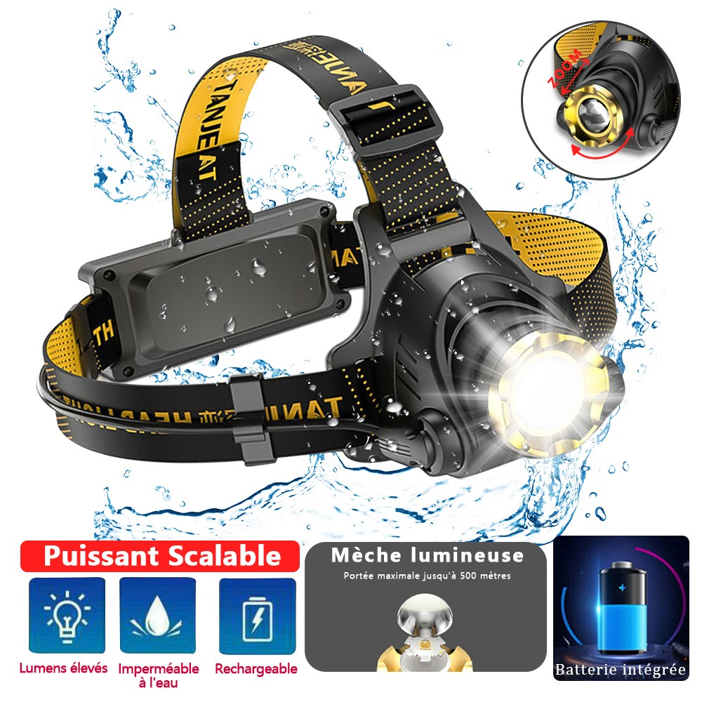 2 pack Super Bright LED Headlamp Camping Waterproof Flashlights Hiking Torch