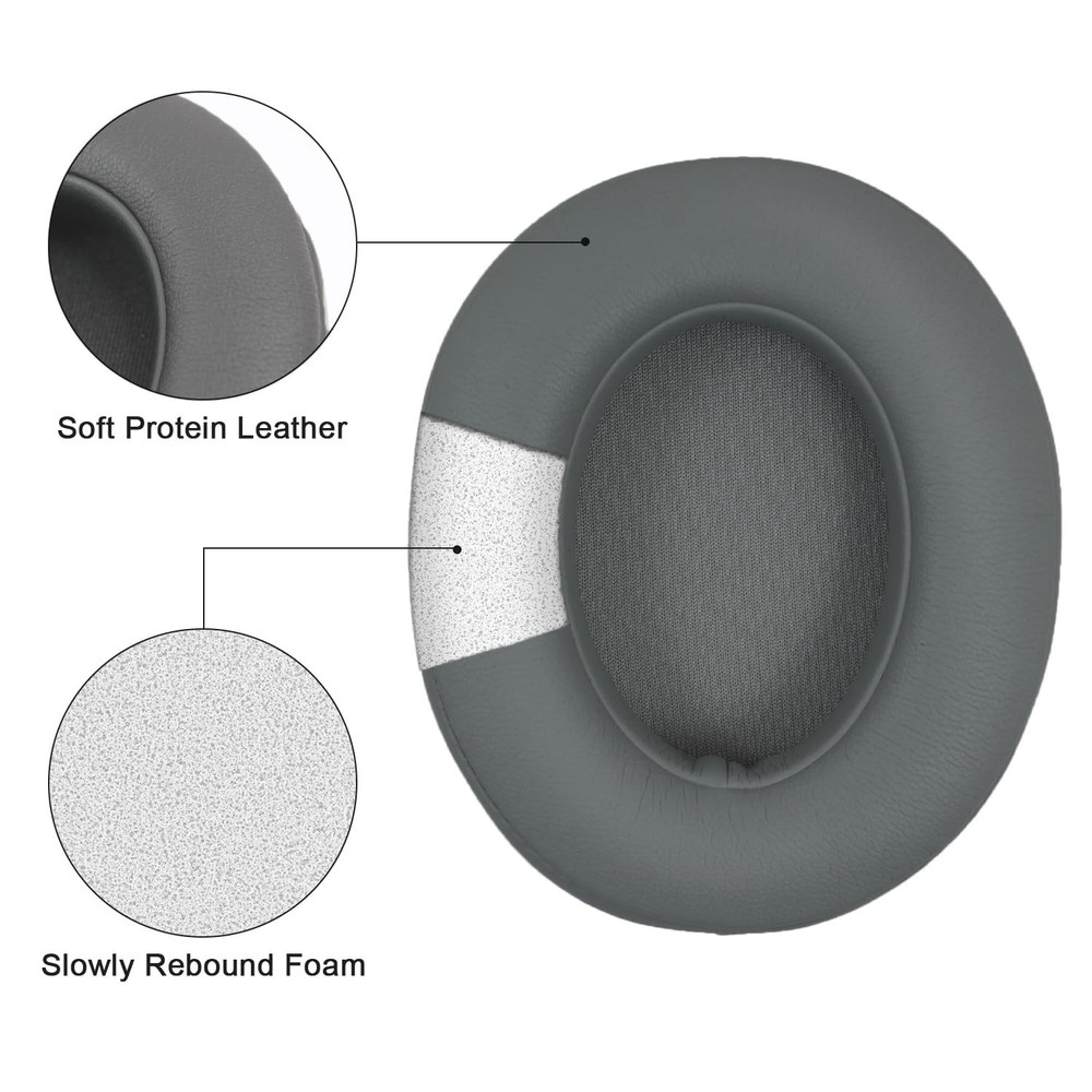 Replacement Ear Pads Cushions Compatible with Beats Studio 3.0/2.0, Grey