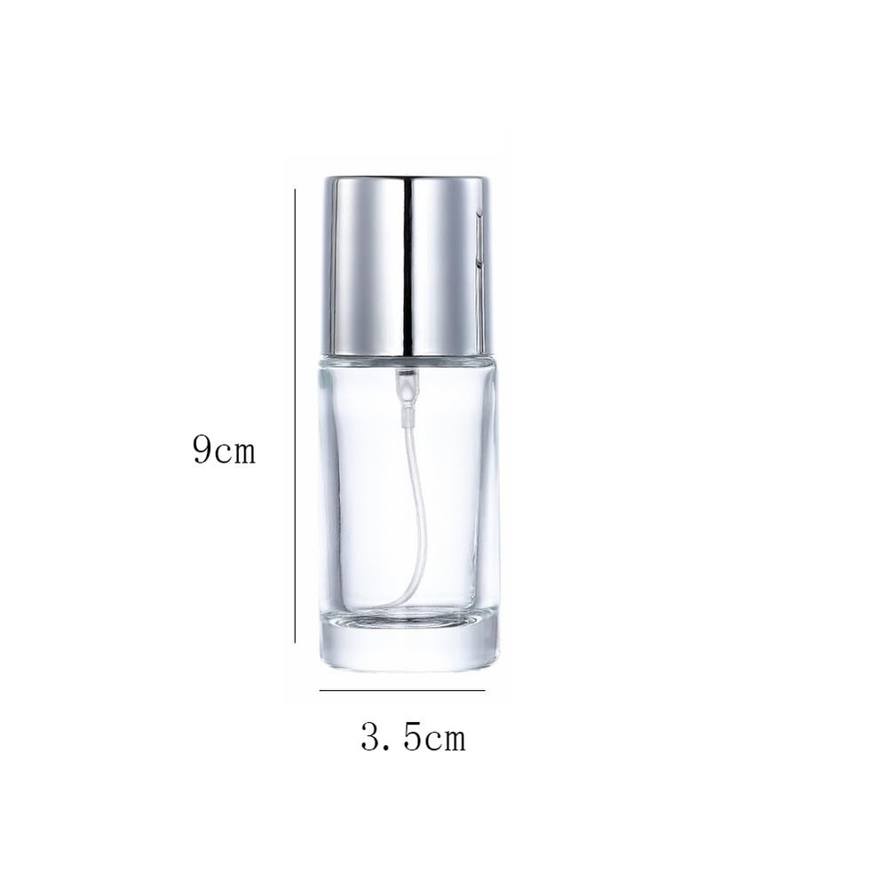 YORROR 2 Pack 20ml Glass Perfume Atomizer,Empty Refillable Mini Clear