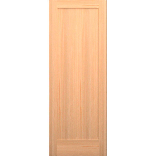 Clear Pine 1 Panel Flat Mission Shaker Solid Core Interior Wood Doors Model# 1TM