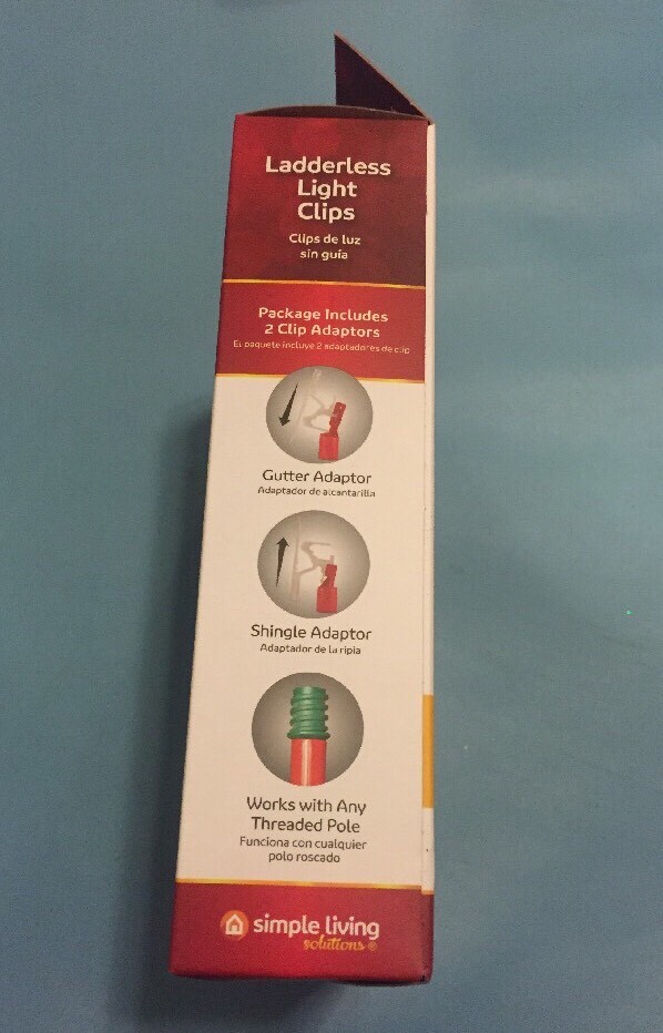 Simple Living Solutions Ladderless Light Clips 710025 - 25 Pieces