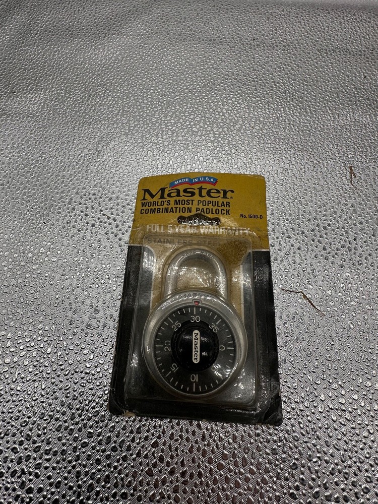 Master Lock Anti-Shim 3-Digit Combination Lock #1500D Black Vault