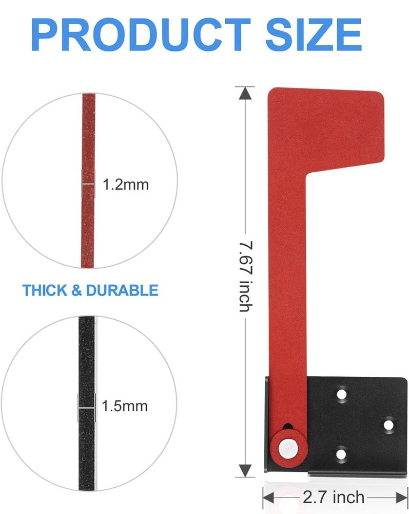 Merear Mailbox Flag Replacement Kit, Galvanized Steel for Mailbox, Red