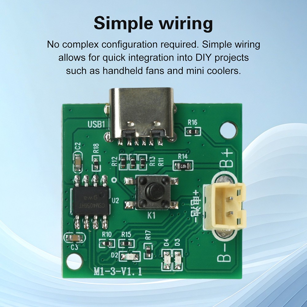 DC 3.7-4.2V ESC Micro Brushless Motor Speed Controller Fan Driver Board 6-Speed