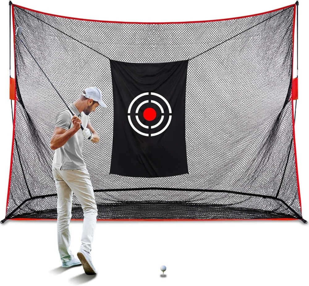Golf Target Hitting Cloth - Black Portable Foldable Easy Setup for Indoor Out...