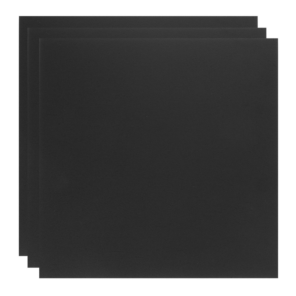 ABS Plastic Sheet 12x12",Flexible Sheets 1/16" Thick Leather Texture Black 3Pcs