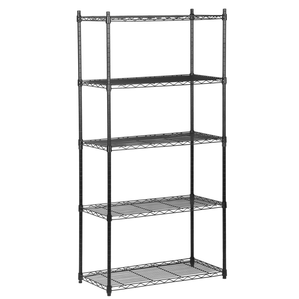 5Tier Wire Shelving Unit Rack Large Space Adjustable Storage Shelves for Kitchen
