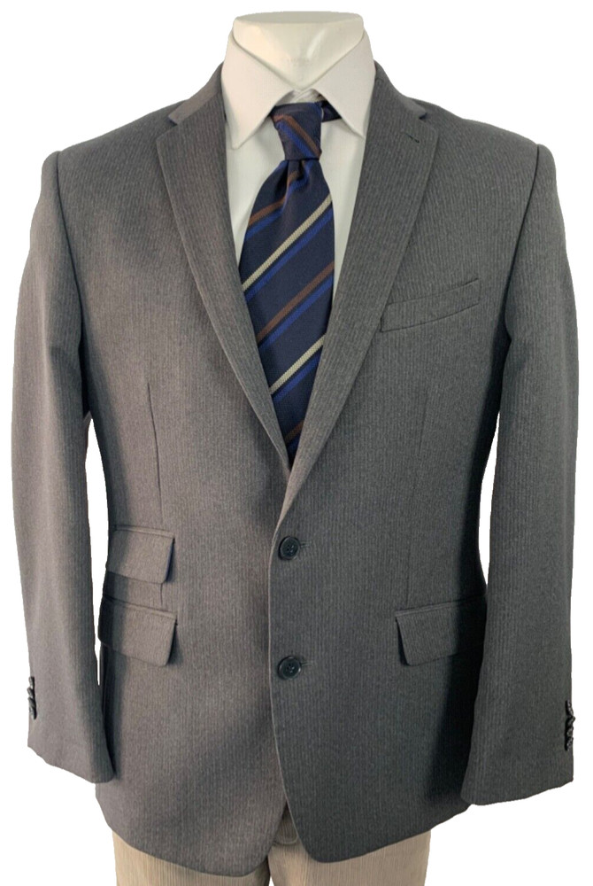 TAYLOR & WRIGHT BLAZER JACKET 40 REGULAR GREY Tailored Fit Button Up Formal