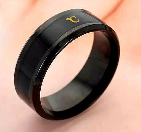 2020 Smart Temperature Black Ring Mood Temperature Display Ring Creative Fashion