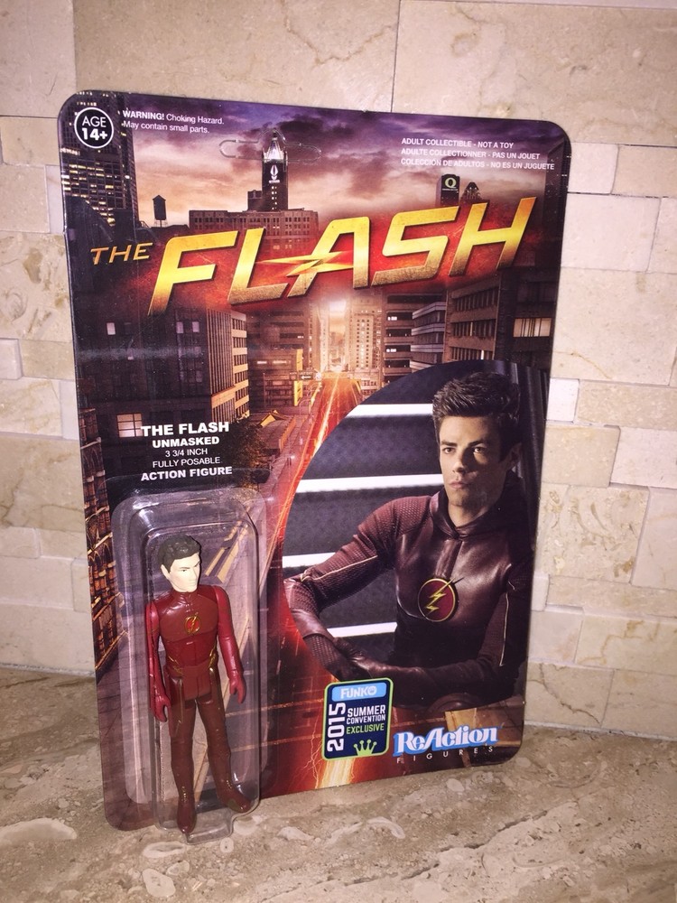FUNKO DC COMICS THE FLASH UNMASKED REACTION 2015 COMIC CON FIGURE