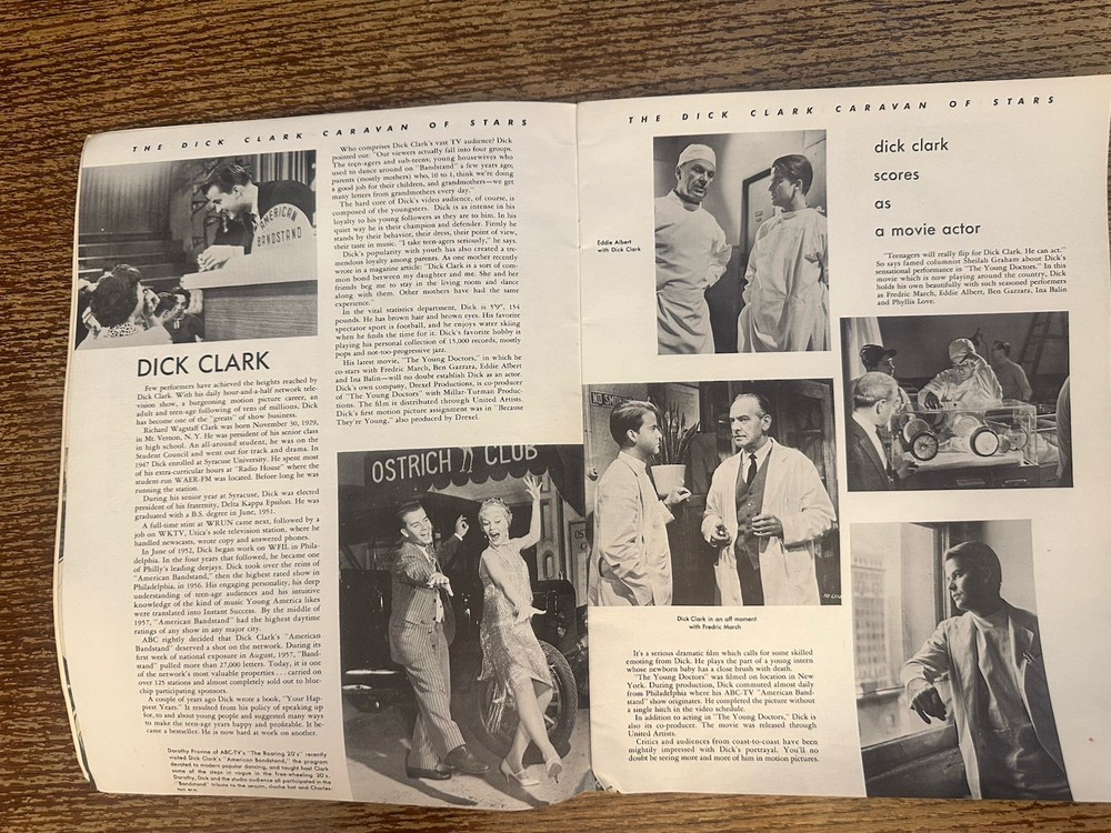 DICK CLARK CARAVAN OF STARS PROGRAM 1960'S PAUL ANKA CHUBBY CHECKER JIVE FIVE