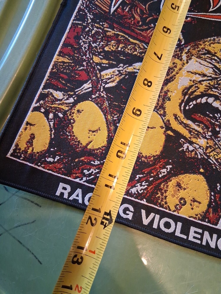 Hirax Raging Violence WOVEN Backpatch Black Border