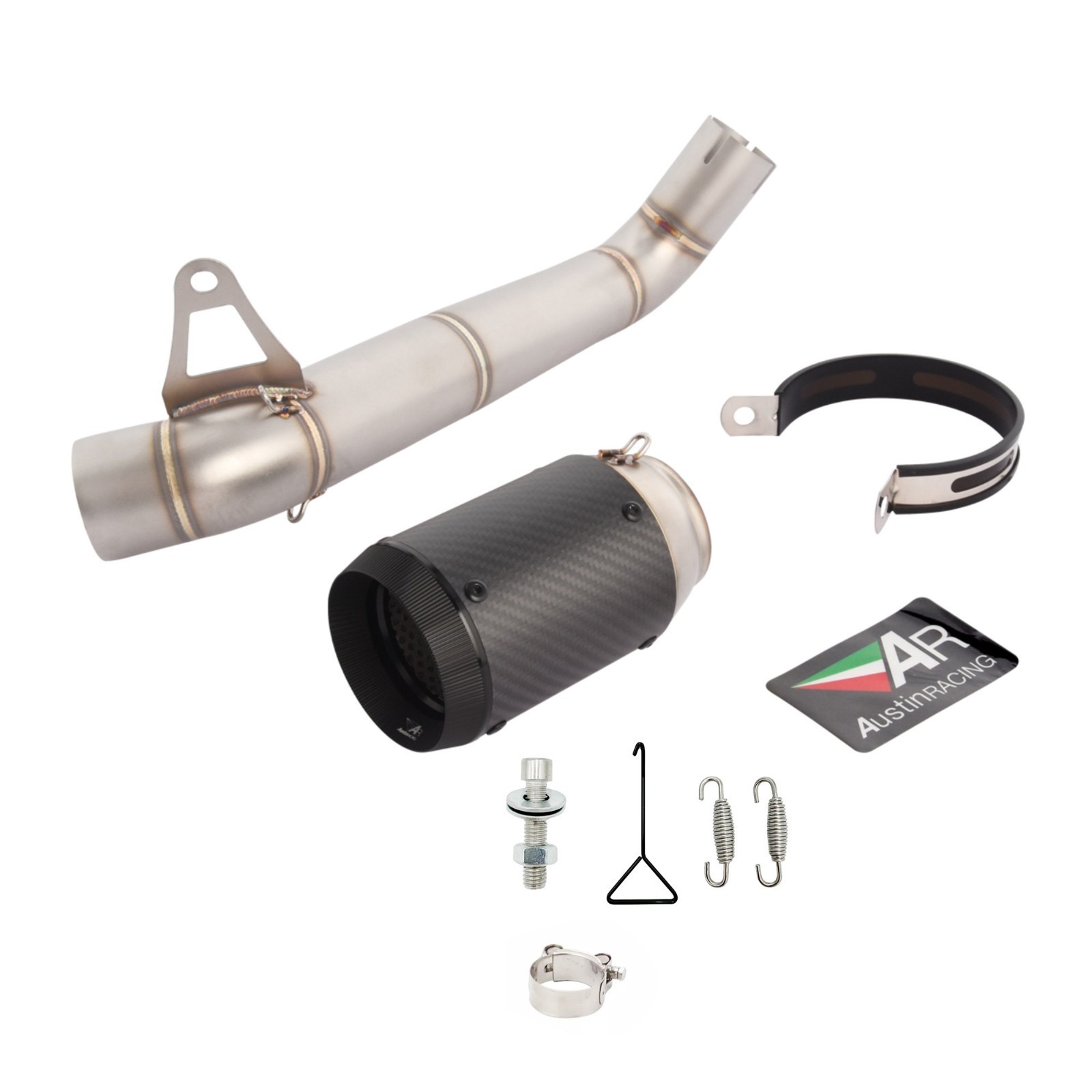 For Honda CBR1000RR 2008-2016 Exhaust Tips Muffler Mid Link Pipe System Carbon