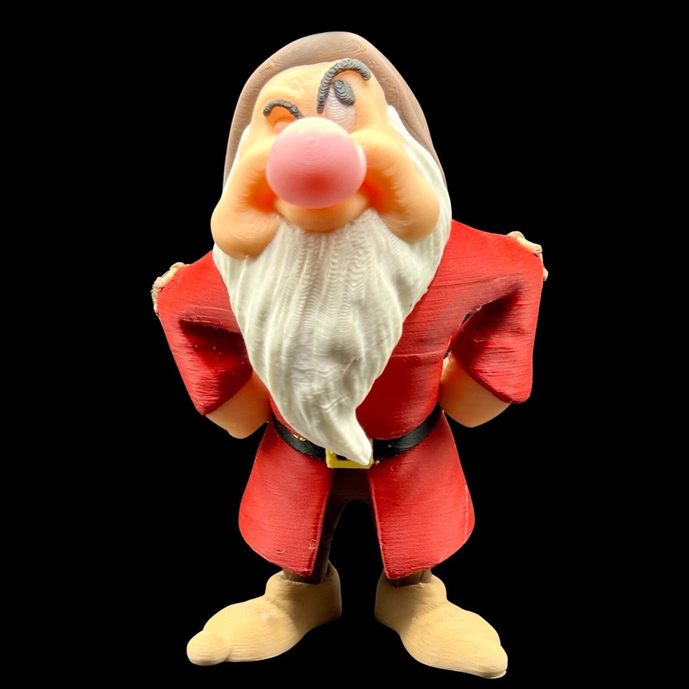 UNPAINTED Snow White Grumpy Dwarf 3D Printed Model Kit 6" Tall (1-24)